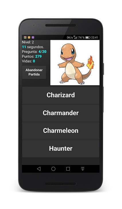Fastemon. Adivina el nombre Charmander