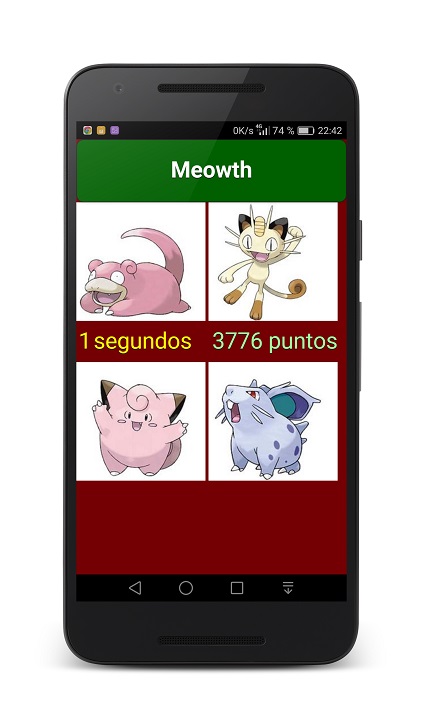 Fastemon. Elige entre las cuatro imagenes